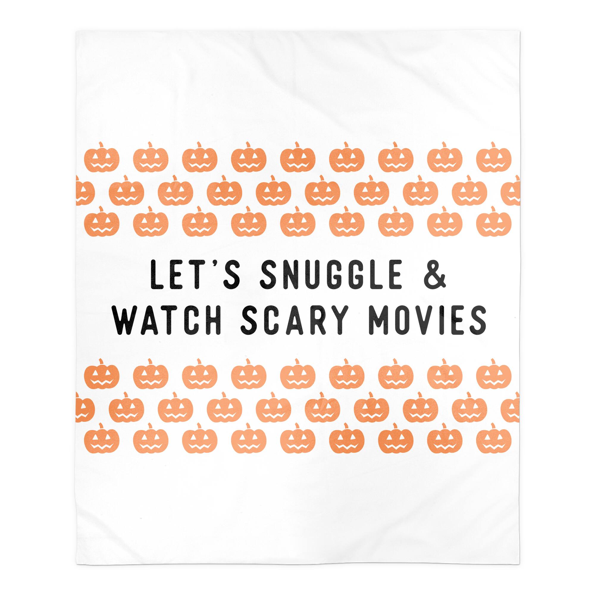 Snuggle and Watch Scary Movies 50" x 60" Sherpa Fleece Blanket